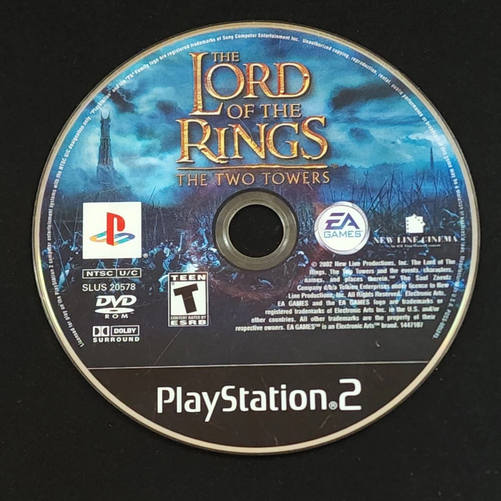 The Lord of the Rings The Two Towers PS2 PlayStation 2 SLUS 20578 Disc Only